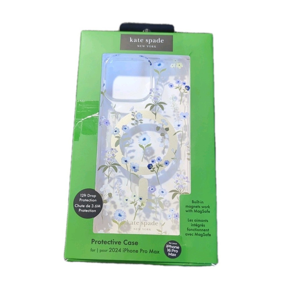 V4-O Kate Spade NY Protective MagSafe Case For Apple iPhone 16 Pro  Max - Flower